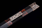 Handmade Chinese Han Dynasty Qingyun (青雲 )Sword Damascus Steel Blade baking blue