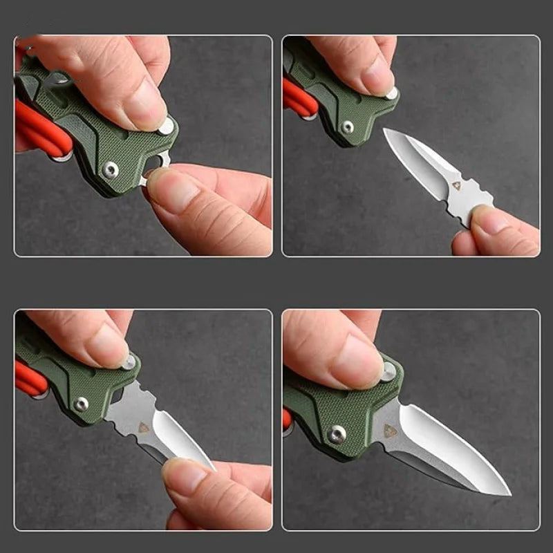 Multifunctional knife slingshot G10 EDC Pocket Folding Knife